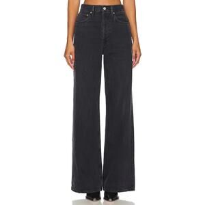 AGOLDE Dame High Rise Wide Leg Size 27 Hitch Black Jeans No Cuff